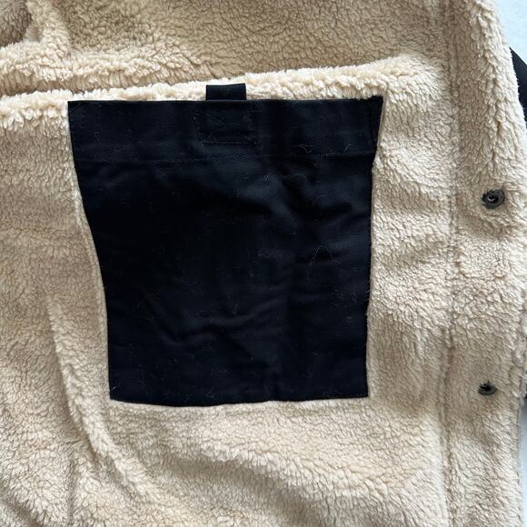 NEW Foxtrot Outerwear Trucker Jacket Thermal Fleece Lined Black Tan Men's XXL - Picture 7 of 16